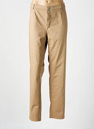 Pantalon slim țesătură poplin mărime normală maro BRUNO SAINT HILAIRE femeie