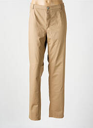 Pantalon slim țesătură poplin mărime normală maro BRUNO SAINT HILAIRE femme