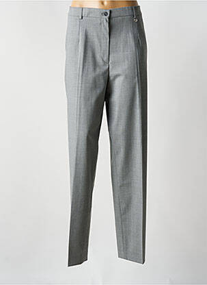 Pantalon drept talie elastică gri BRUNO SAINT HILAIRE femeie