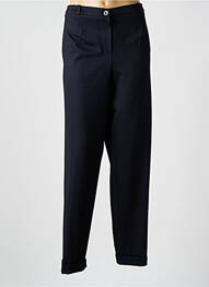 Pantalon drept țesătură poplin mărime normală albastru CHRISTINE LAURE femme