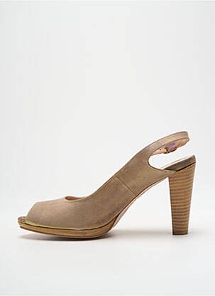 Pantofi cu toc închidere cu buclă(e) toc de 7 la 9 cm bej ROSEMETAL femeie