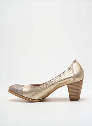 Pantofi cu toc toc pătrat toc de 4 la 6 cm auriu ROSEMETAL femme