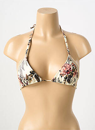 Sutien de costum de baie top triunghiuri top triunghiuri bej WATERCULT femeie
