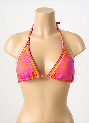 Sutien de costum de baie închidere cu legături de legat top triunghiuri portocalie BANANA MOON femeie
