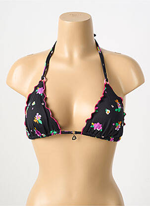 Sutien de costum de baie închidere cu legături de legat top triunghiuri negru BANANA MOON femeie