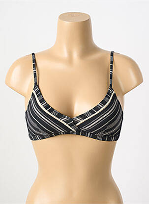 Sutien de costum de baie top triunghiuri top triunghiuri negru WATERCULT femeie