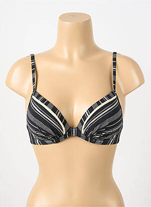 Sutien de costum de baie elasticitate top sutien modelat negru WATERCULT femeie