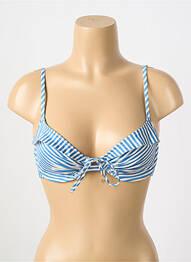 Sutien de costum de baie elasticitate sutien balconet cu decolteu înalt albastru WATERCULT femme