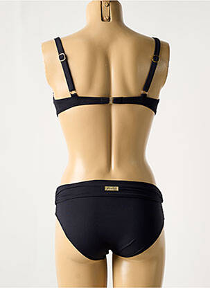 Costum de baie din două piese elasticitate sutien cupe întregi cu decolteu înalt negru GENIUS femeie