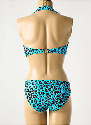 Costum de baie din două piese elasticitate top sutien modelat albastru ROIDAL femeie