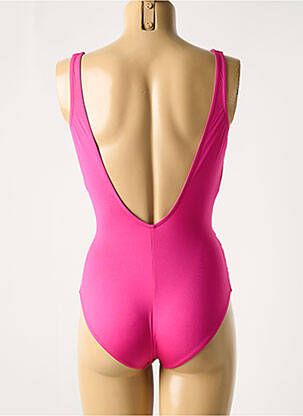 Costum de baie dintr-o singură piesă efect material satinat top sutien modelat roz ROIDAL femeie