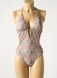 Costum de baie dintr-o singură piesă imprimeu fantezie top sutien modelat verde GENIUS femme