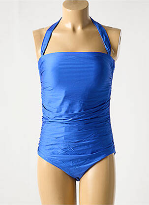 Costum de baie dintr-o singură piesă bretele elastice detașabile top sutien modelat albastru ROIDAL femeie