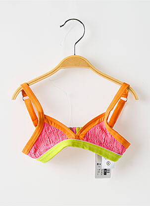 Sutien de costum de baie închidere cu agrafă roz BANANA MOON fată