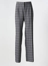 Pantalon drept închidere cu fermoar sub clapetă cu cârlig mărime normală gri ELENA MIRO femme