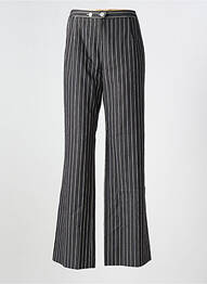 Pantalon drept închidere cu fermoar sub clapetă cu nasturi mărime normală gri SYM femme