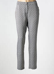 Pantalon drept închidere cu fermoar sub clapetă cu nasturi mărime normală gri 3322 femme