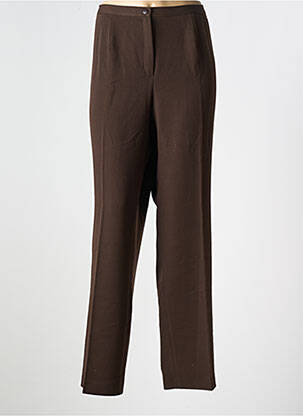 Pantalon drept talie elastică mărime normală maro ATIAN femeie