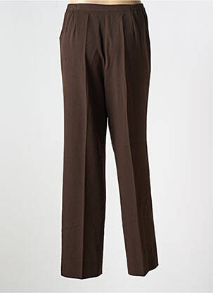 Pantalon drept talie elastică mărime normală maro ATIAN femeie