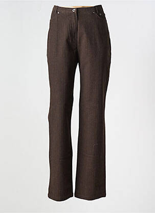 Blugi cu croială dreaptă maro SYM femeie