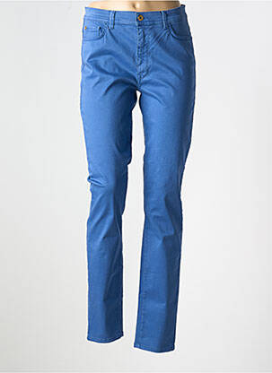 Pantalon slim țesătură poplin mărime normală albastru TRUSSARDI JEANS femeie