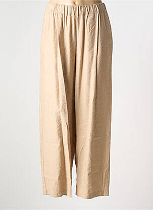 Pantalon larg țesătură crep mărime normală bej HUMILITY femeie