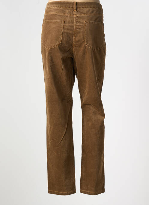 Pantalon drept maro FLEUR DE SEL femeie