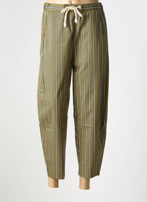 Pantalon larg verde ELEONORA AMADEI femeie