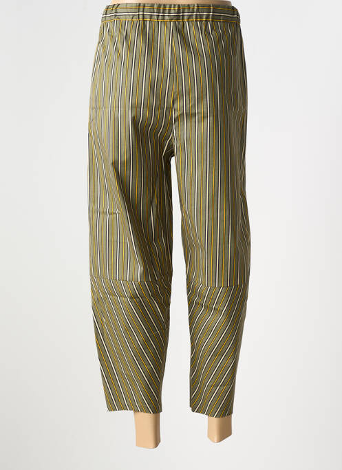 Pantalon larg verde ELEONORA AMADEI femeie