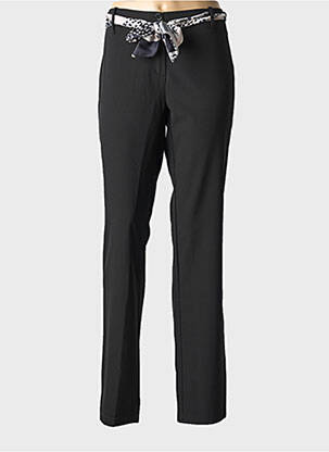 Pantalon drept elasticitate mărime normală negru POUSSIERE D'ETOLE femeie