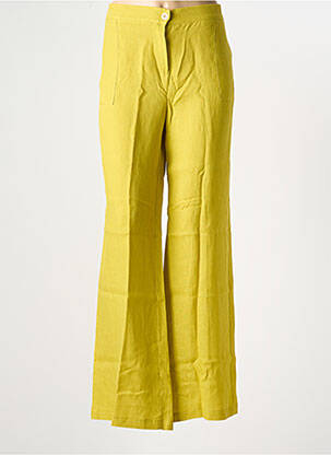 Pantalon larg verde ELEONORA AMADEI femeie