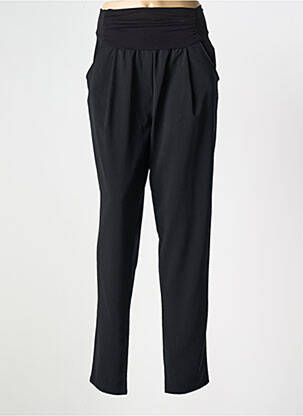 Pantalon slim talie elastică mărime normală negru POUSSIERE D'ETOLE femeie