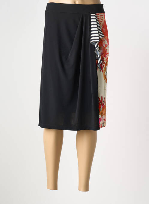 Fustă midi închidere cu fermoar lateral negru FUEGO WOMAN femme