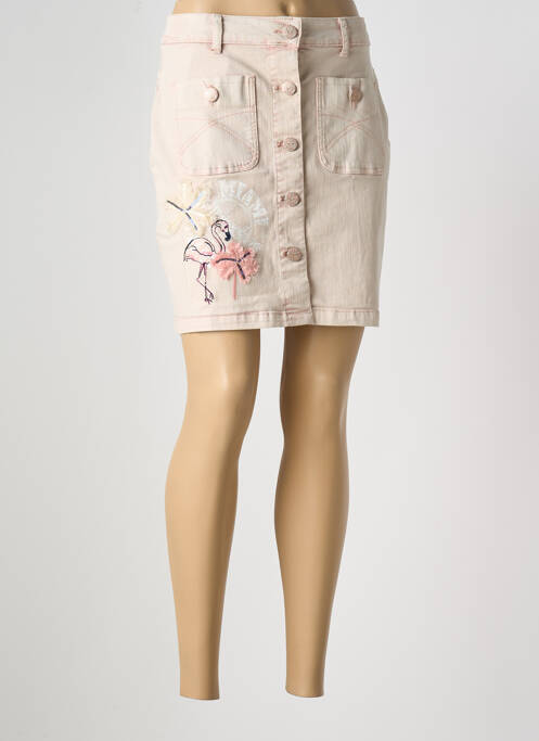 Fustă scurtă roz DESIGUAL femeie