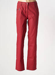 Pantalon slim țesătură acoperită mărime normală roșu FLEUR DE SEL femme