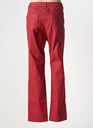Pantalon slim țesătură acoperită mărime normală roșu FLEUR DE SEL femeie