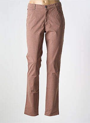 Pantalon slim țesătură poplin mărime normală roz MES SOEURS ET MOI femeie