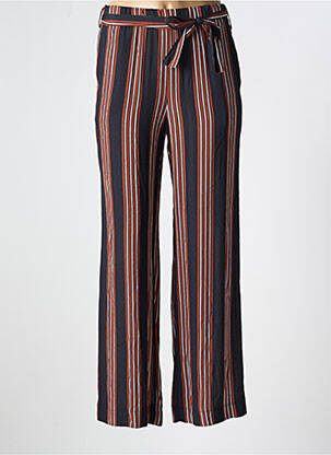 Pantalon drept țesătură crep talie înaltă negru LA FEE MARABOUTEE femeie