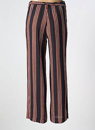 Pantalon drept țesătură crep talie înaltă negru LA FEE MARABOUTEE femeie