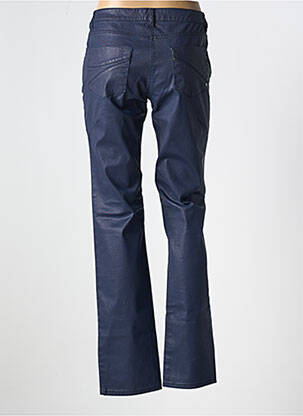 Pantalon slim țesătură acoperită mărime normală albastru FLEUR DE SEL femeie