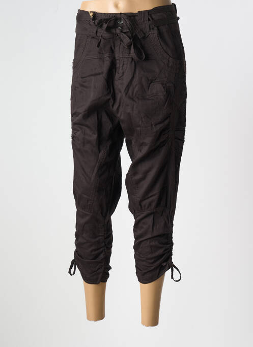 Pantalon trei sferturi maro R867 femeie