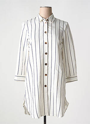 Rochie scurtă mâneci 3/4 mâneci 3/4 alb JUST WHITE femeie