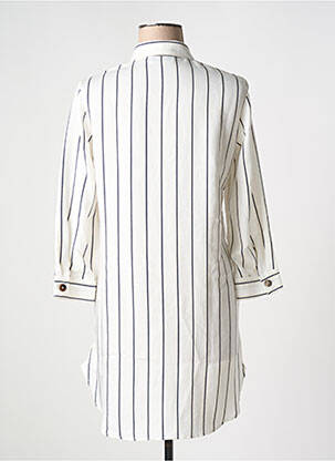 Rochie scurtă mâneci 3/4 mâneci 3/4 alb JUST WHITE femeie
