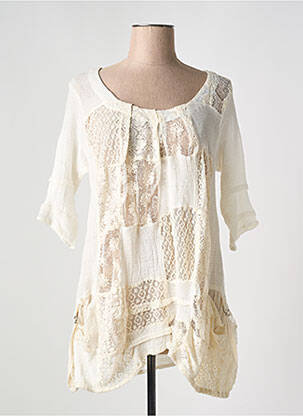 Tunică mâneci lungi alb MARILU femeie