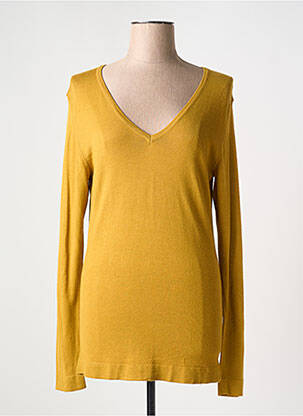 Pulover croială cambrată mâneci lungi galben ICHI femme