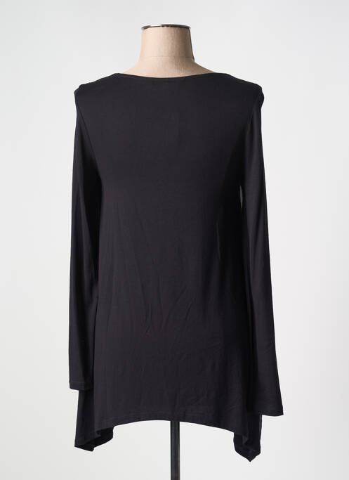 Tunică mâneci lungi negru DESIGUAL femeie