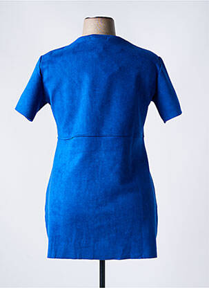 Rochie scurtă mâneci scurte mâneci scurte albastru CHRISTY femeie