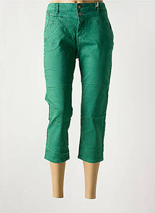 Pantalon trei sferturi elasticitate mărime normală verde CREAM femeie