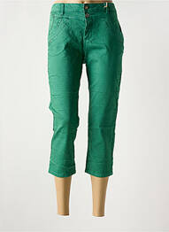 Pantalon trei sferturi elasticitate mărime normală verde CREAM femme