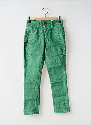 Pantalon trei sferturi elasticitate mărime normală verde CREAM femeie